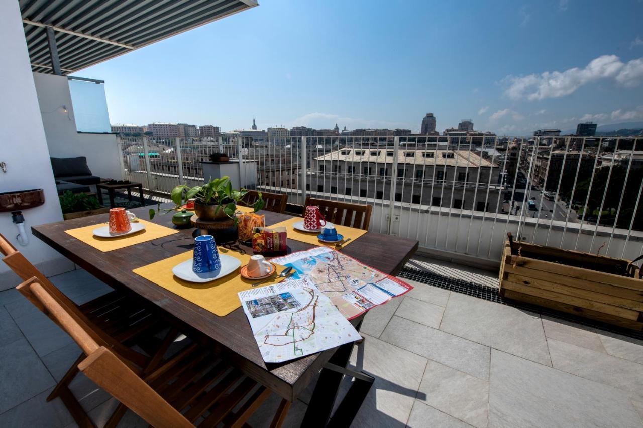 Apartamento Attico Luxury Con Parcheggio E Terrazza Vista Mozzafiato Génova Exterior foto