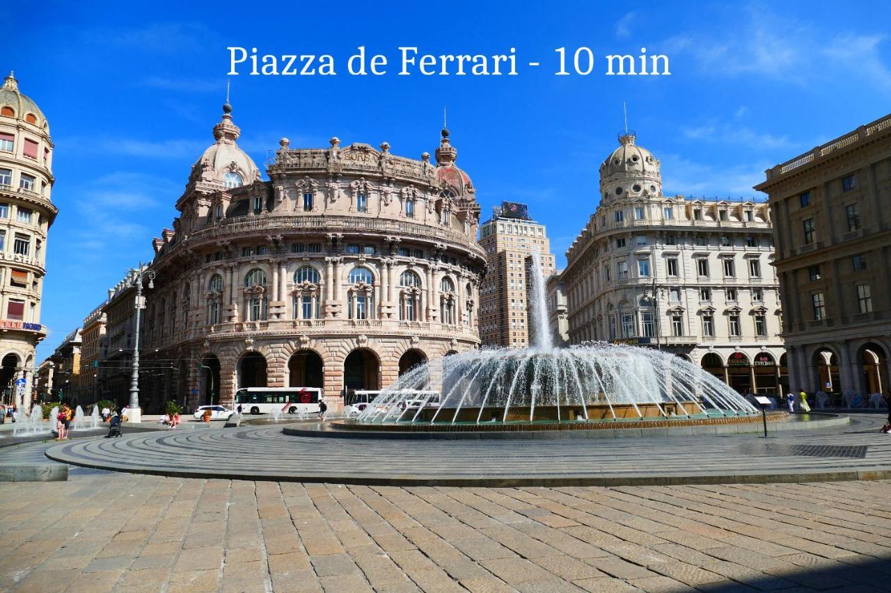 Apartamento Attico Luxury Con Parcheggio E Terrazza Vista Mozzafiato Génova Exterior foto