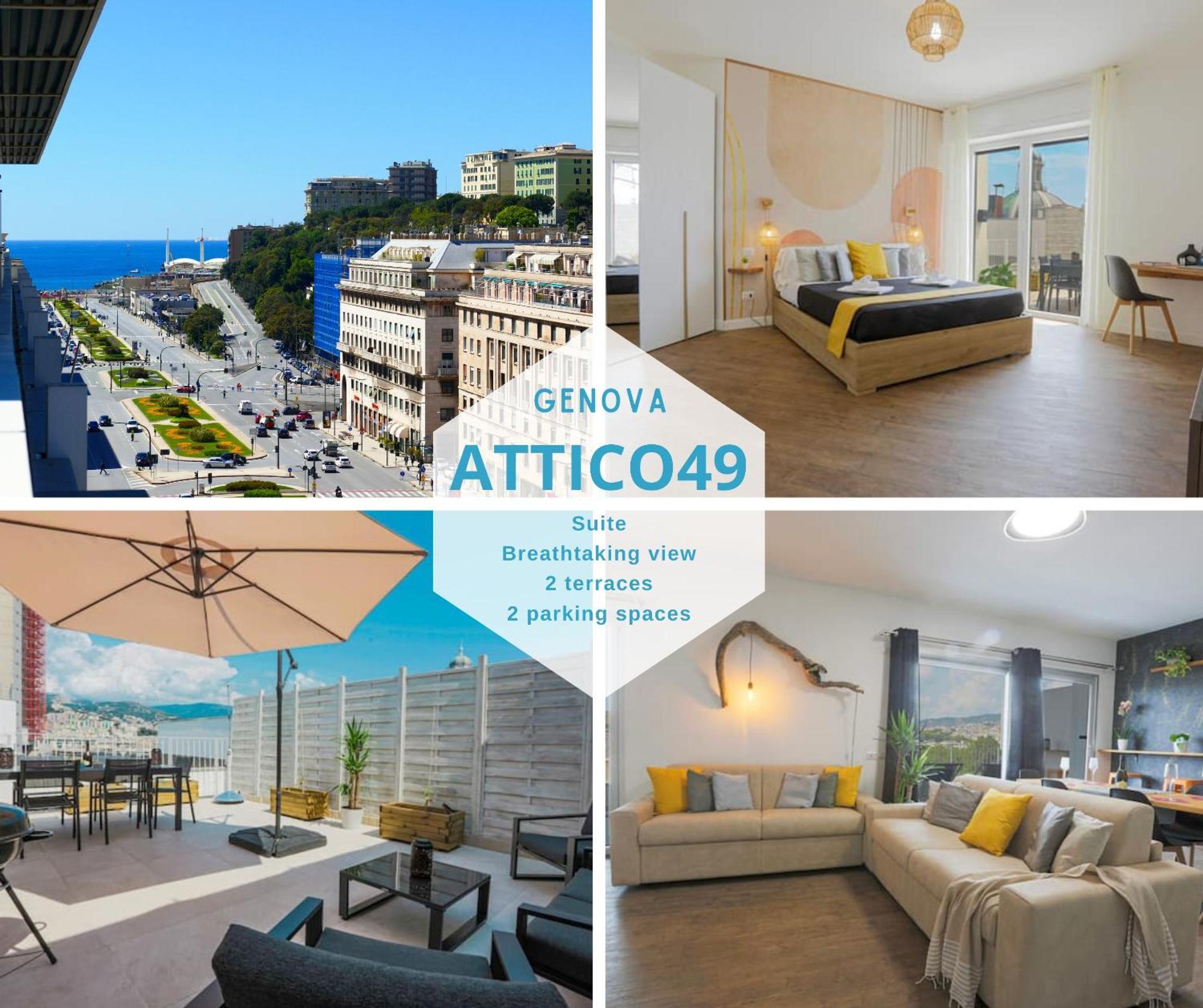 Apartamento Attico Luxury Con Parcheggio E Terrazza Vista Mozzafiato Génova Exterior foto